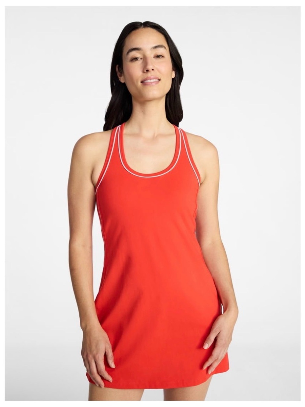 Avia Red Piped Trim Active Dress Tennis Workout Mini Dress